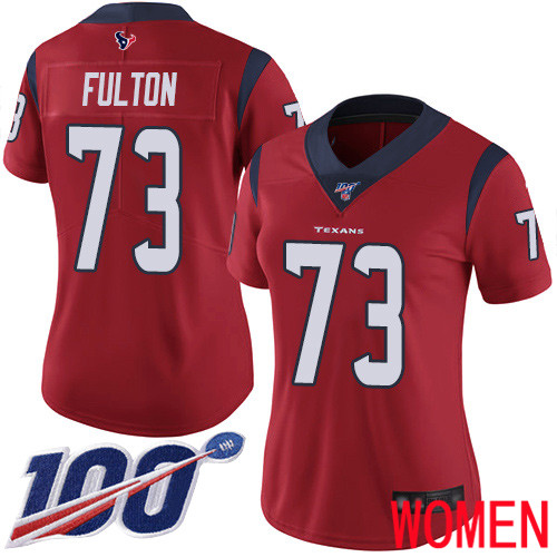 Houston Texans Limited Red Women Zach Fulton Alternate Jersey NFL Football #73 100th Season Vapor Untouchable->houston texans->NFL Jersey